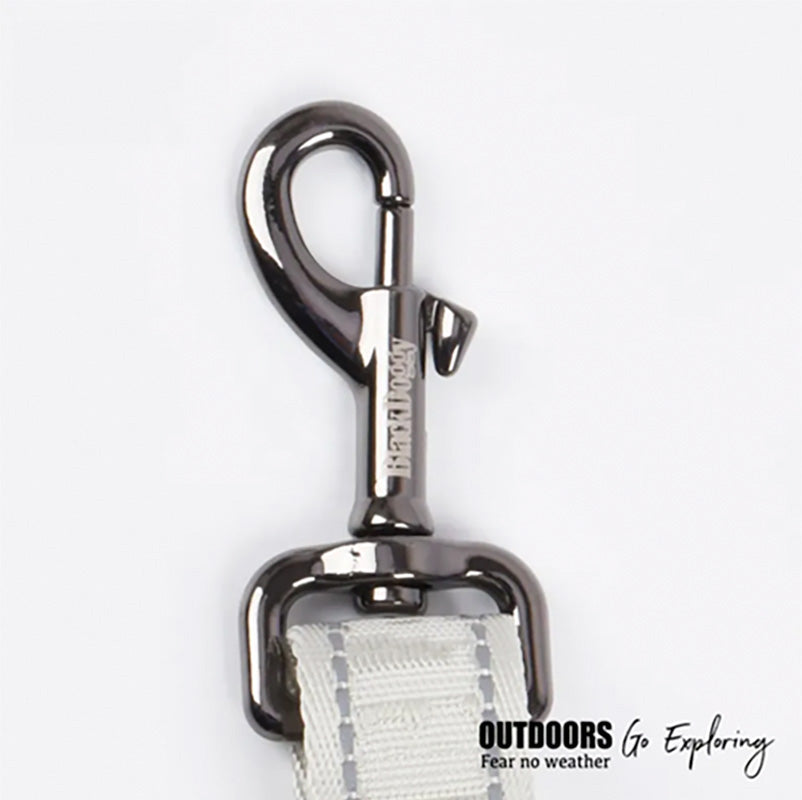 BlackDoggy 寵物戶外反光緹花便攜帶牽繩 / 反光項圈 2色