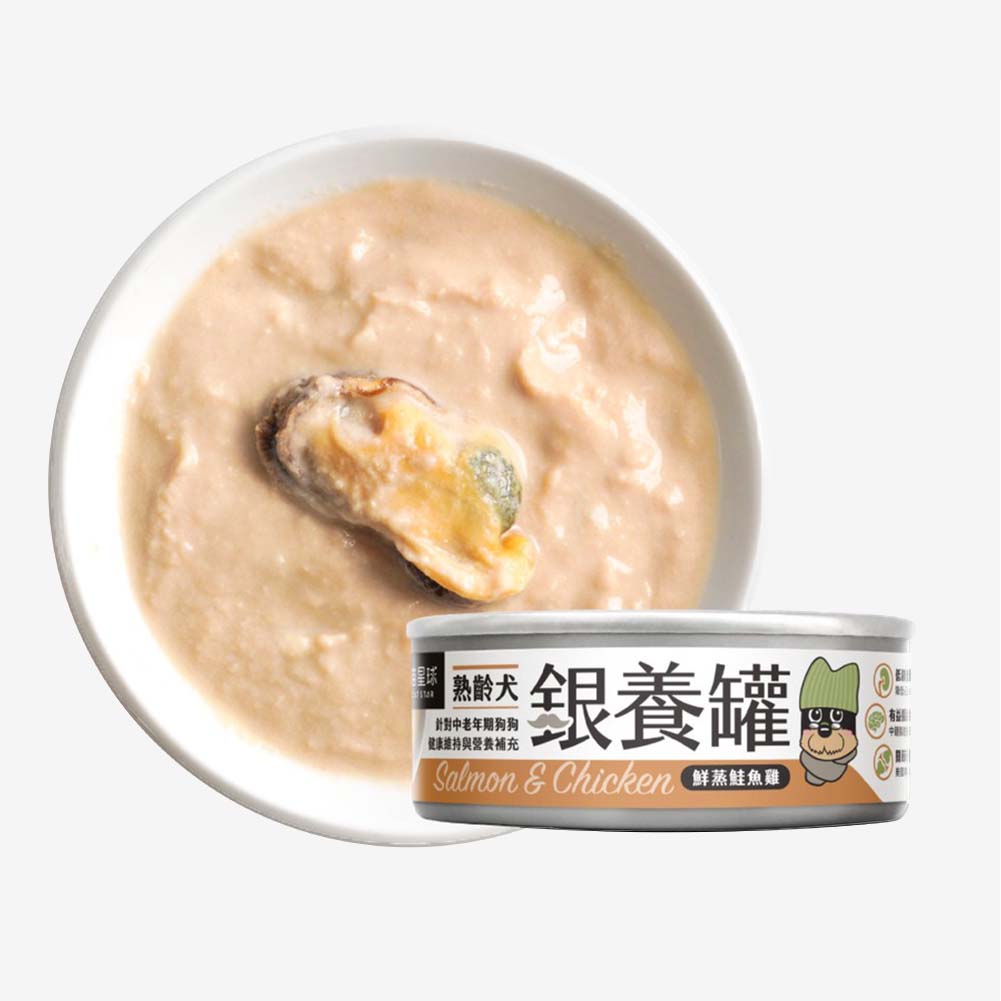 DogCatStar汪喵星球 熟齡犬低鈉無膠主食罐 銀養罐 80g / 165g