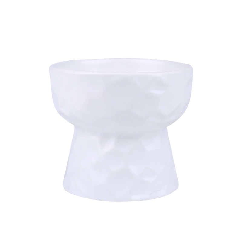 凹凸紋寵物陶瓷碗 斜口 / 平口 4色