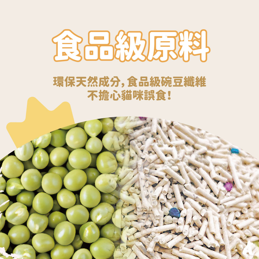 賓士牌貓砂 豆腐砂膨潤土MIX 貓砂 豆腐+礦砂 6入 x 2.4kg / 箱