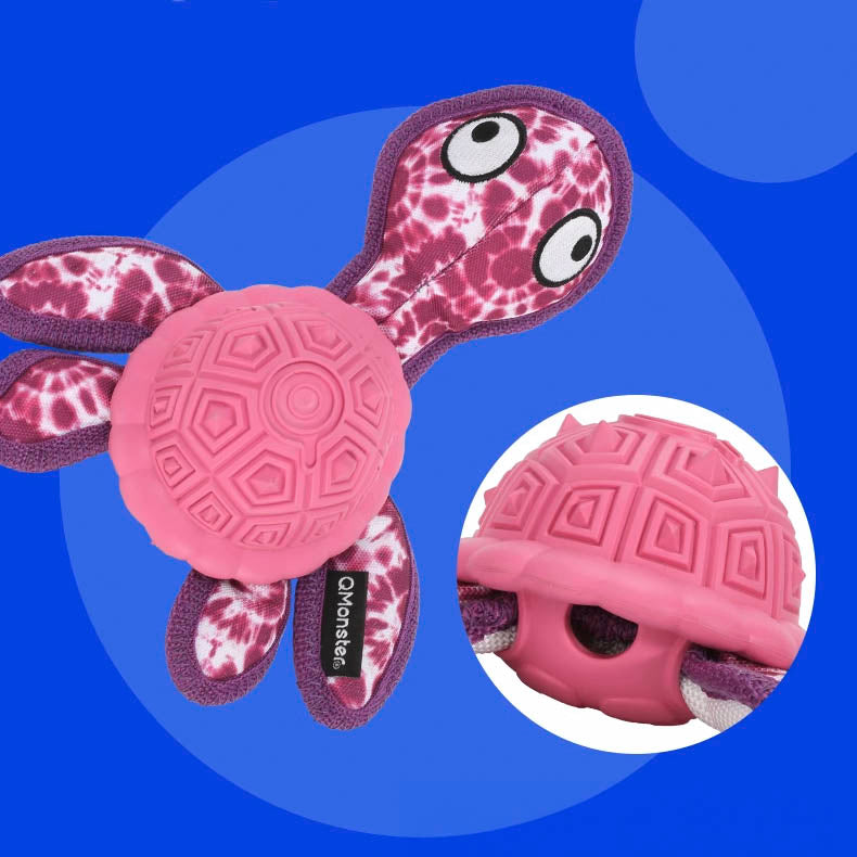 Q-MONSTER 橡膠漏食海龜玩具 烏龜玩具 磨牙玩具