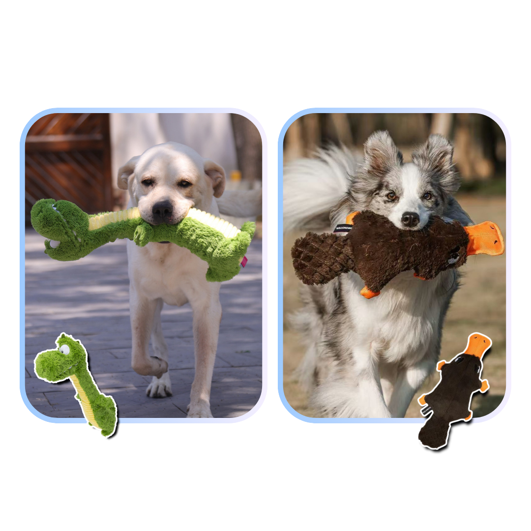 Q-MONSTER 趣味動物造型 發聲毛絨玩具