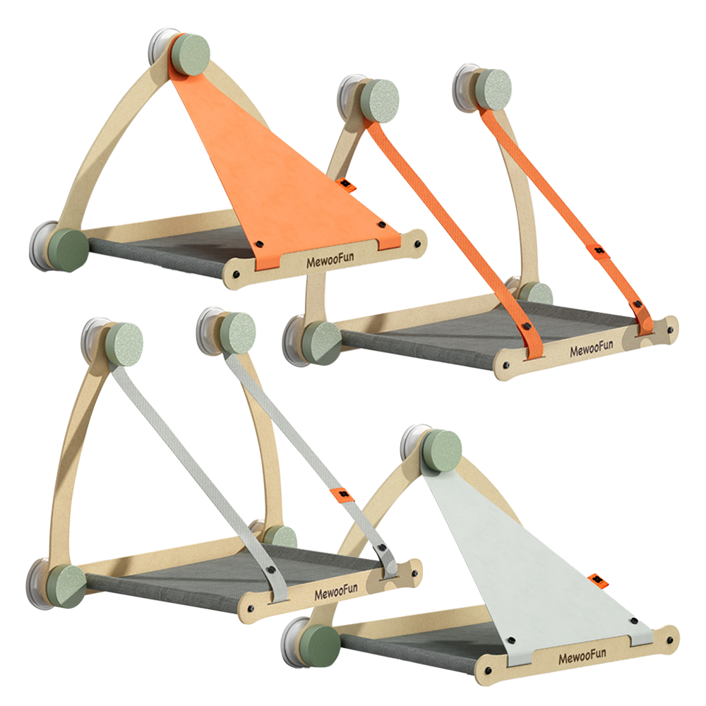 MewooFun喵乎汪也 吸盤式貓吊床 帳篷貓吊床 雙吊帶貓吊床