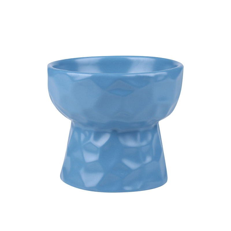 凹凸紋寵物陶瓷碗 斜口 / 平口 4色