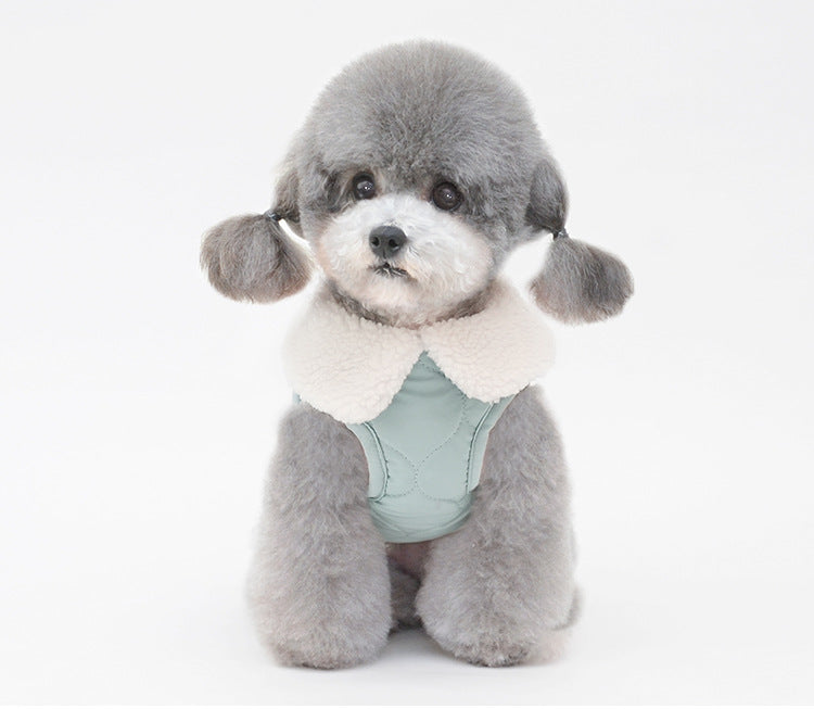 PETTRIP 寵物毛領口袋上開棉馬甲