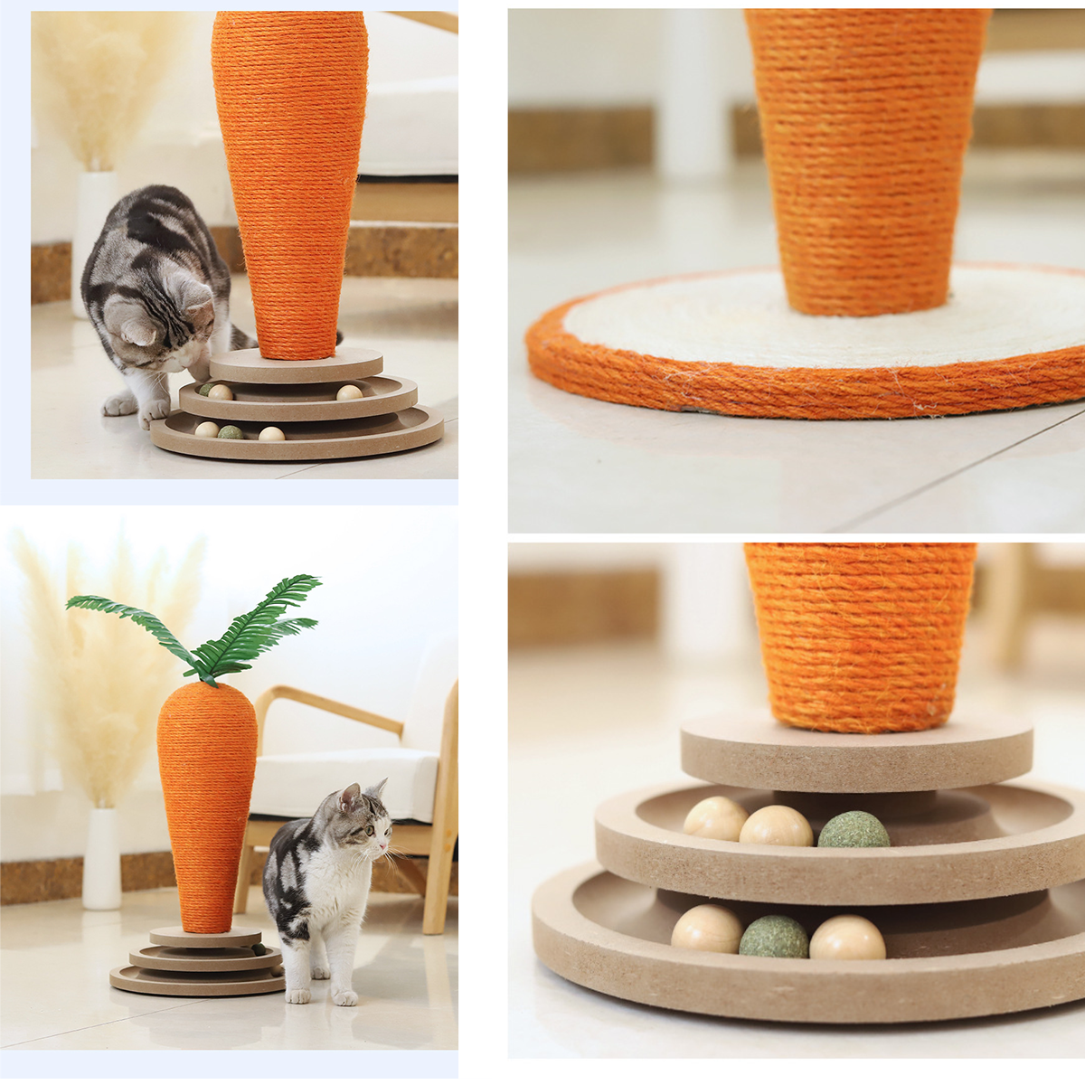 紅蘿蔔 劍麻貓抓柱 貓玩具 紅蘿蔔抓板 貓抓墊