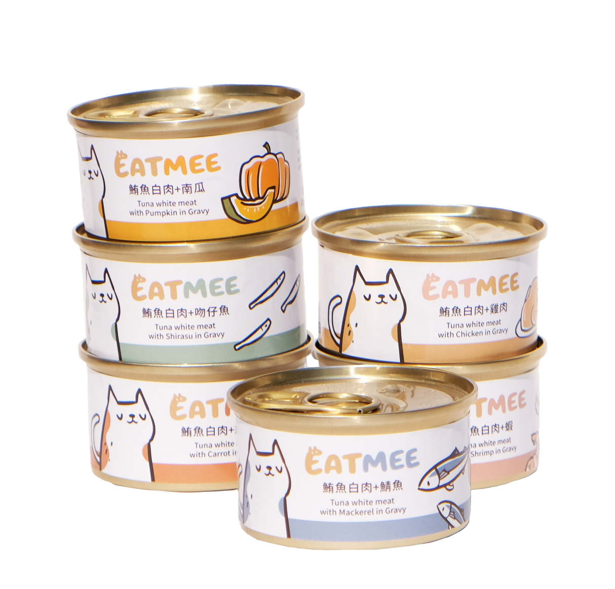 EATMEE易特咪 無穀貓罐 鮮嫩雞肉 鮪魚白肉系列 80g x 24 罐/箱