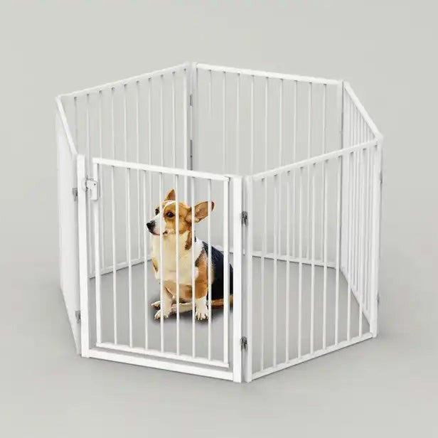 BabySafe 6片摺疊鐵圍欄 寵物安全圍欄 寵物防護柵欄