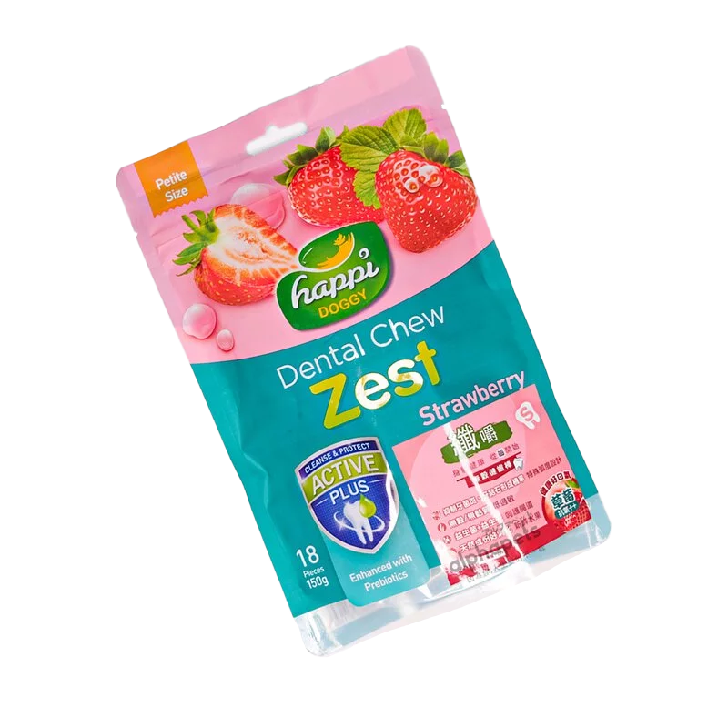 HappiDoggy纖嚼 咀嚼健齒棒 草莓 S號