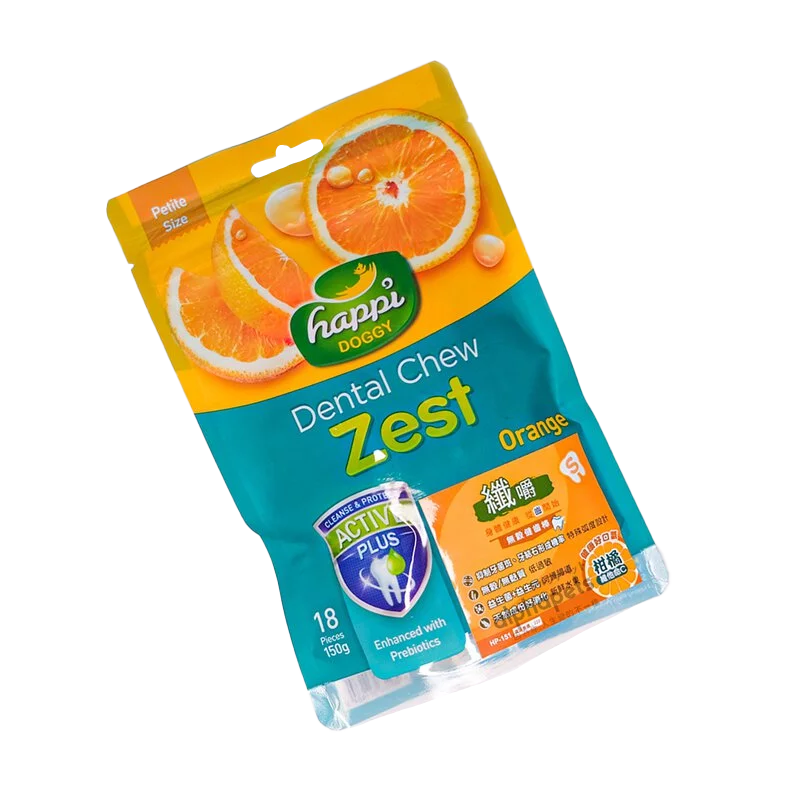HappiDoggy纖嚼 咀嚼健齒棒 柑橘 S號
