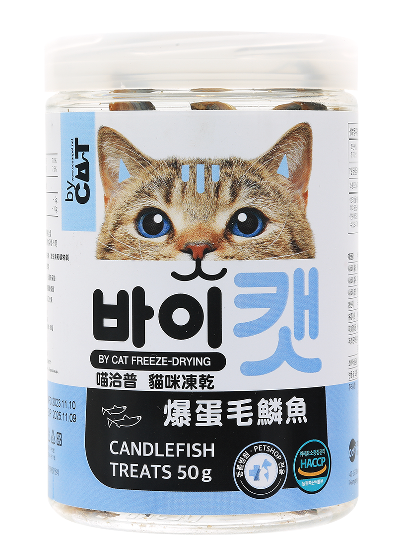 By Cat喵洽普 貓咪凍乾零食 鱈魚 鮭魚 馬肉 牛肝 雞胸肉 毛鱗魚 低脂鮪魚 比目魚 鰈魚