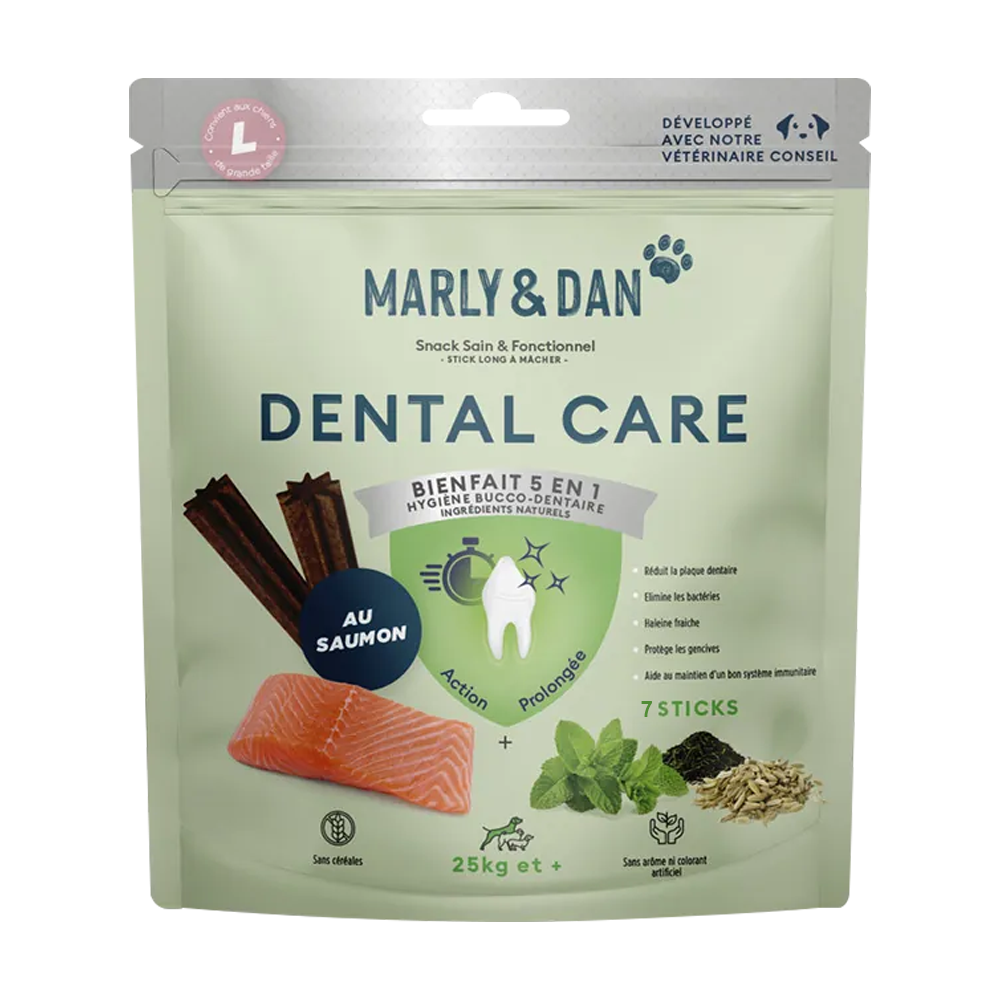 MARLY&DAN瑪麗與丹 護理鮭魚潔牙骨 S / M / L 7支/包