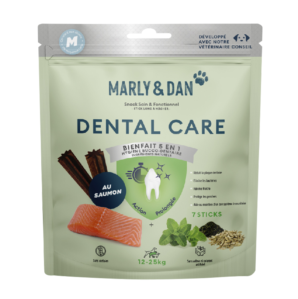 MARLY&DAN瑪麗與丹 護理鮭魚潔牙骨 S / M / L 7支/包