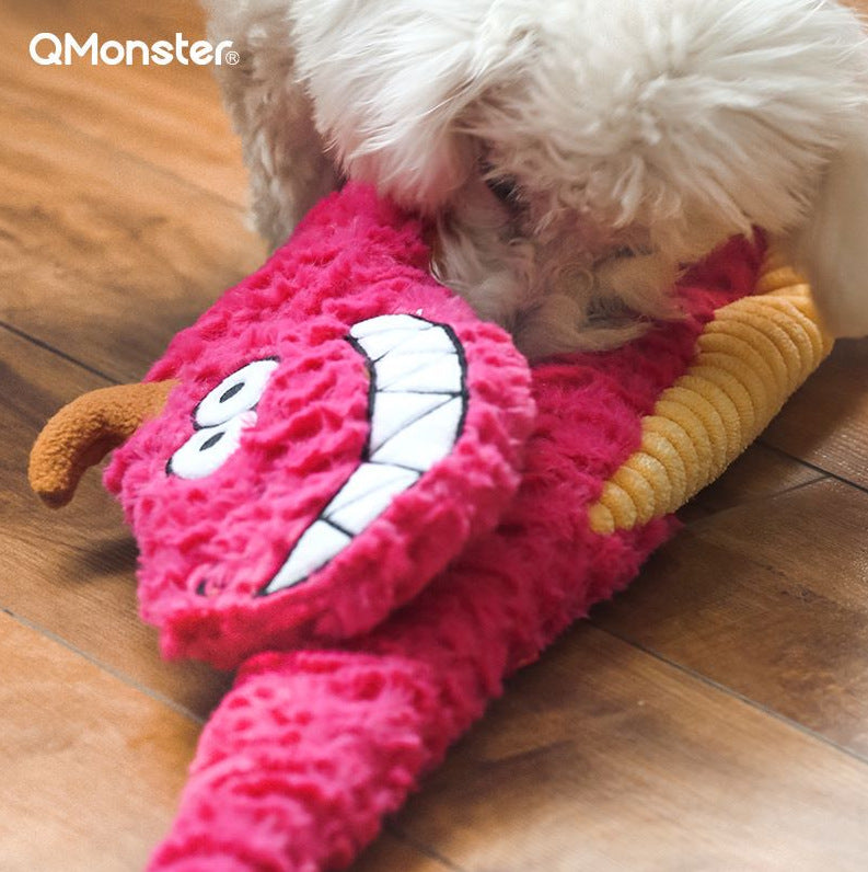 Q-MONSTER 響紙龍發聲玩具 毛絨玩具 寵物玩具