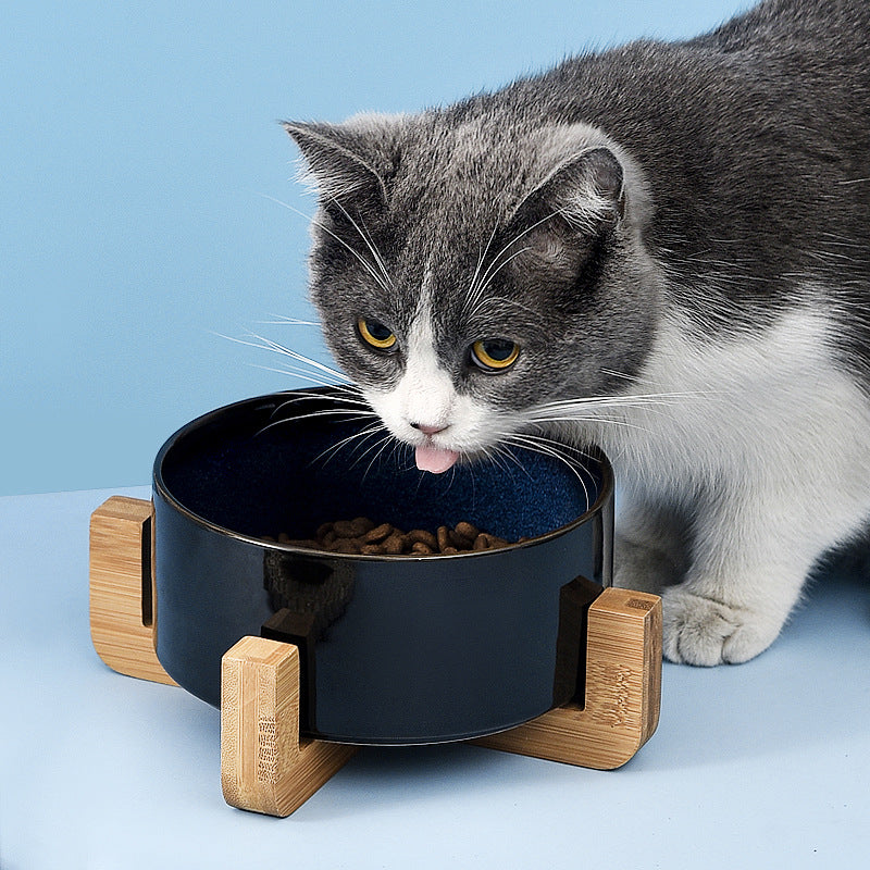 木架 / 黑鐵架星空陶瓷碗 寵物陶瓷碗 2種尺寸