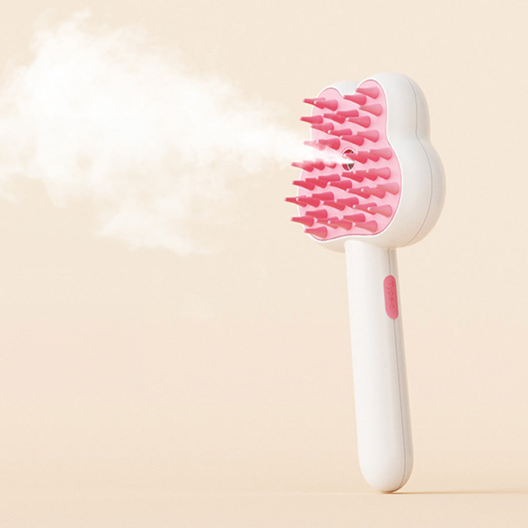 AIWO 艾窩 小兔噴霧寵物梳 防靜電集毛寵物梳 充電式 附免洗精華液 3色