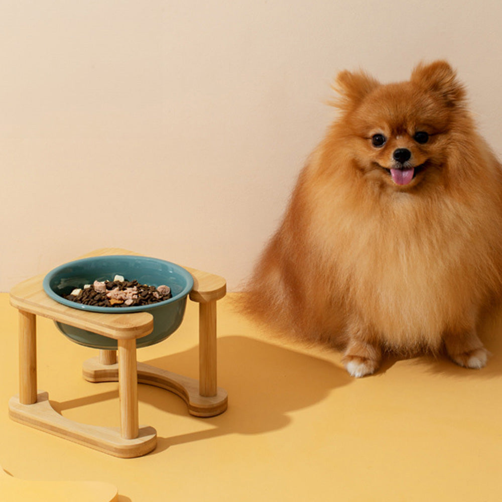 羅馬柱架陶瓷飛碟寵物碗 平架寵物碗 護頸碗架 加大碗架 單碗 雙碗