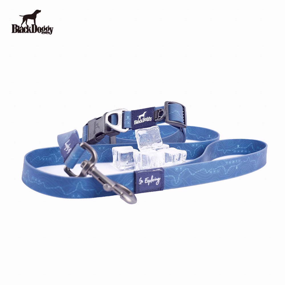 BlackDoggy 等高線寵物外出防水項圈 / 牽繩