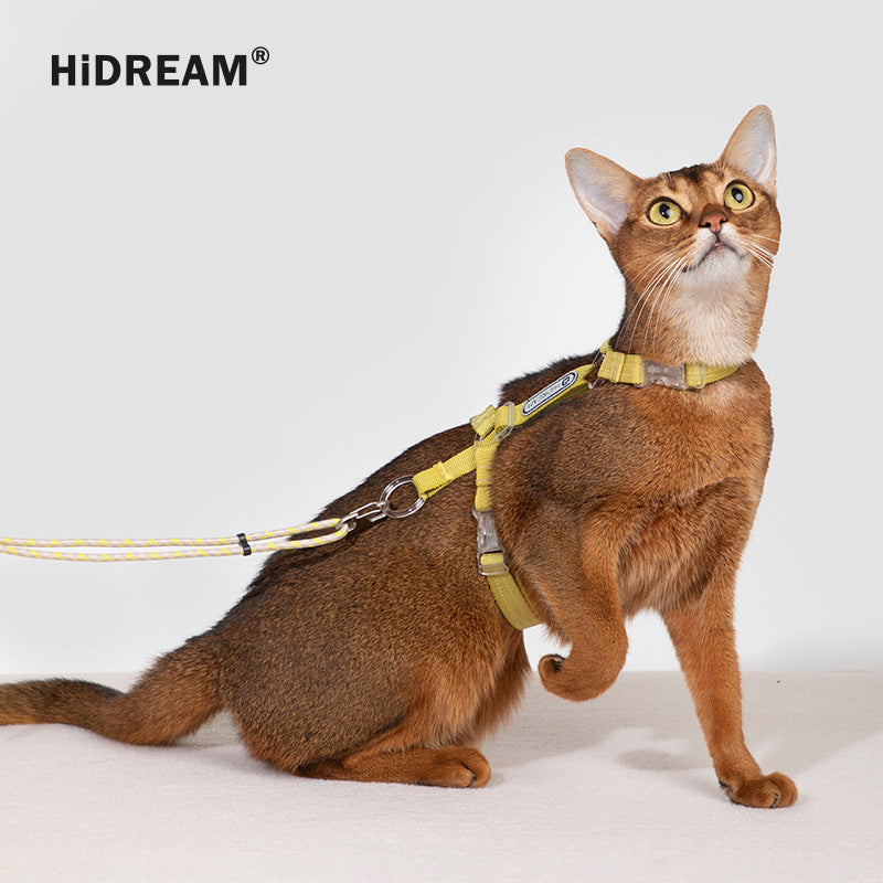 HIDREAM 啵啵系列 自由探索貓咪牽繩胸背帶組 9色