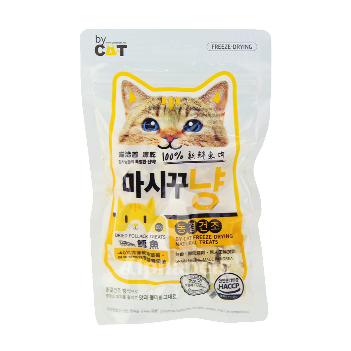 By Cat喵洽普 貓咪凍乾零食 鱈魚 鮭魚 馬肉 牛肝 雞胸肉 毛鱗魚 低脂鮪魚 比目魚 鰈魚
