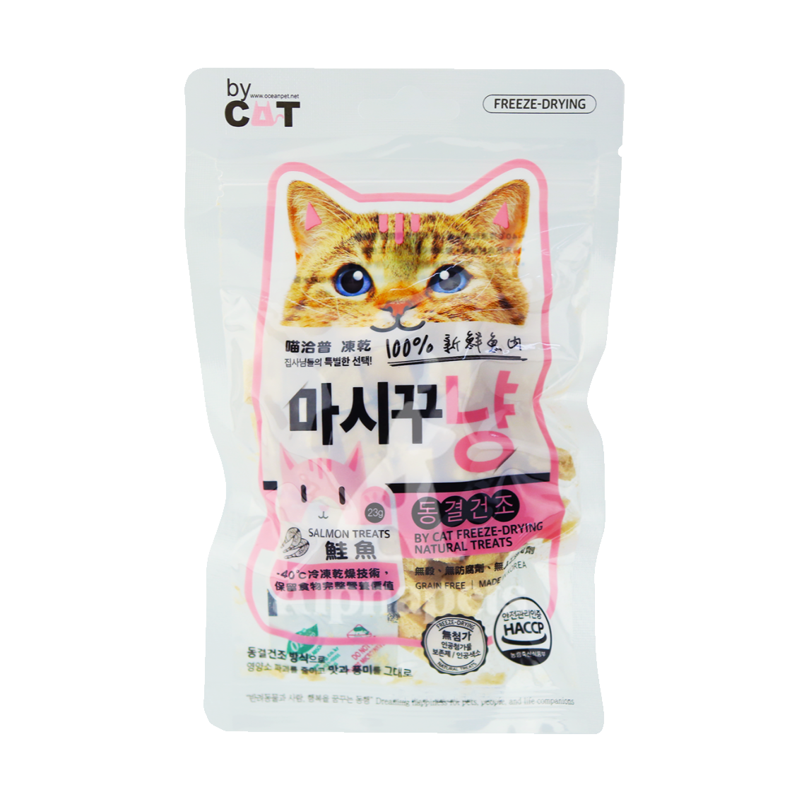 By Cat喵洽普 貓咪凍乾零食 鱈魚 鮭魚 馬肉 牛肝 雞胸肉 毛鱗魚 低脂鮪魚 比目魚 鰈魚