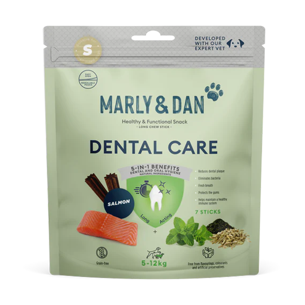 MARLY&DAN瑪麗與丹 護理鮭魚潔牙骨 S / M / L 7支/包