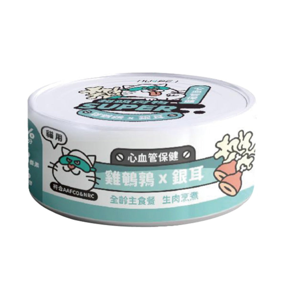 nu4PET陪心寵糧 Super小白主食罐 貓用 全口味 80g / 170g