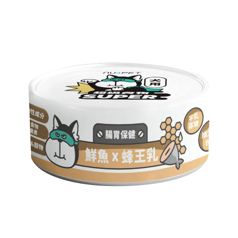 nu4PET陪心寵糧 Super小白主食罐 犬用 全口味 80g