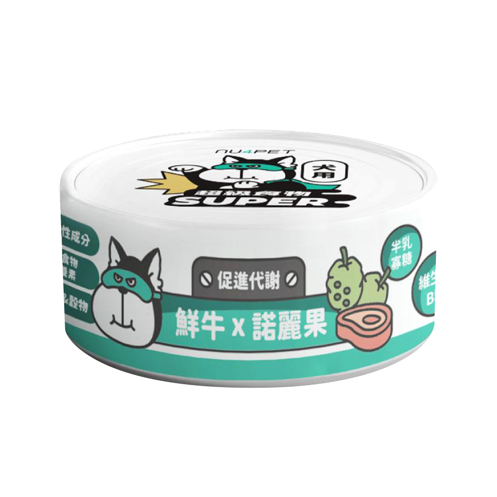 nu4PET陪心寵糧 Super小白主食罐 犬用 全口味 80g
