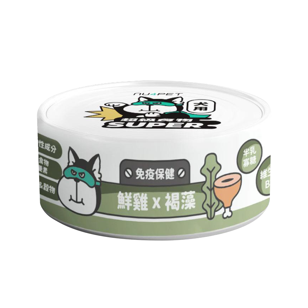 nu4PET陪心寵糧 Super小白主食罐 犬用 全口味 80g