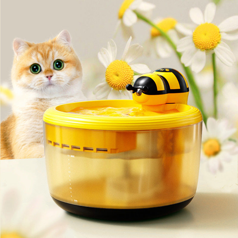 AIWO 艾窩 小熊 / 小蜜蜂寵物無線飲水機 自動飲水器 四層過濾芯 2.2L