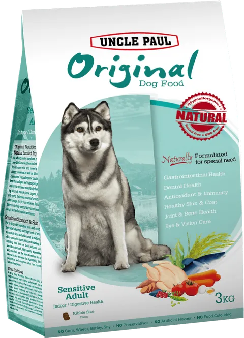 UNCLE PAUL保羅叔叔 低敏成犬 室内犬 消化道保健犬糧 狗飼料 3KG / 10KG