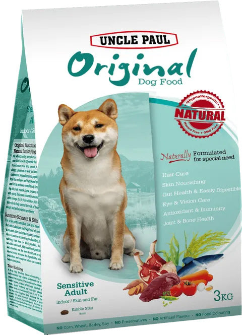 UNCLE PAUL保羅叔叔 低敏成犬 室内犬/皮毛保健犬糧 狗飼料 3kg / 10kg