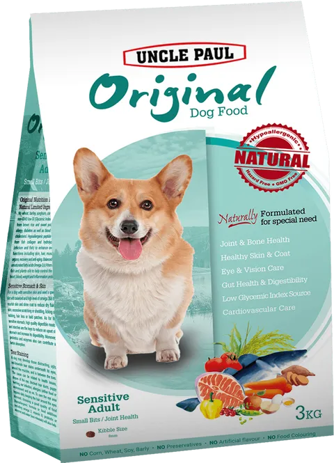 UNCLE PAUL保羅叔叔 低敏成犬 小顆粒關節保健犬糧 狗飼料 3KG