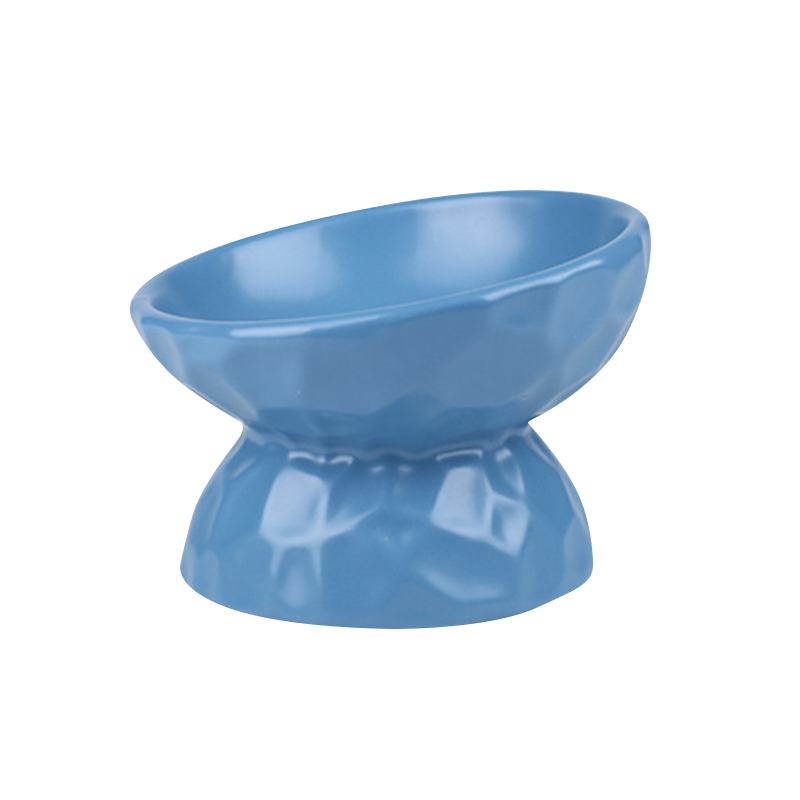 凹凸紋寵物陶瓷碗 斜口 / 平口 4色