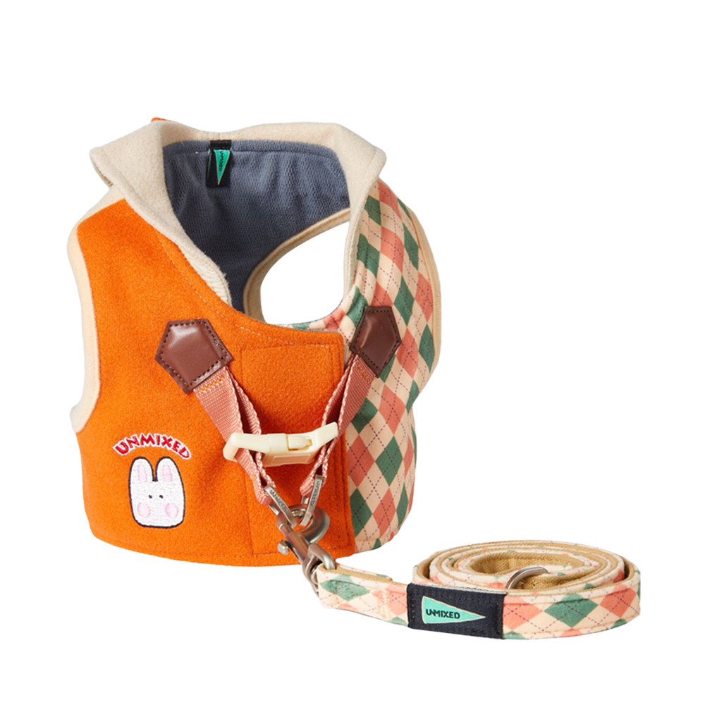 UNMIXED 倫敦學院風 寵物胸背帶+牽繩組 4種尺寸