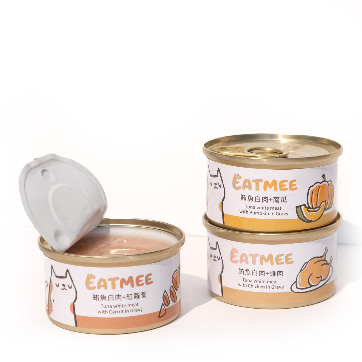 EATMEE易特咪 無穀貓罐 鮮嫩雞肉 鮪魚白肉系列 80g