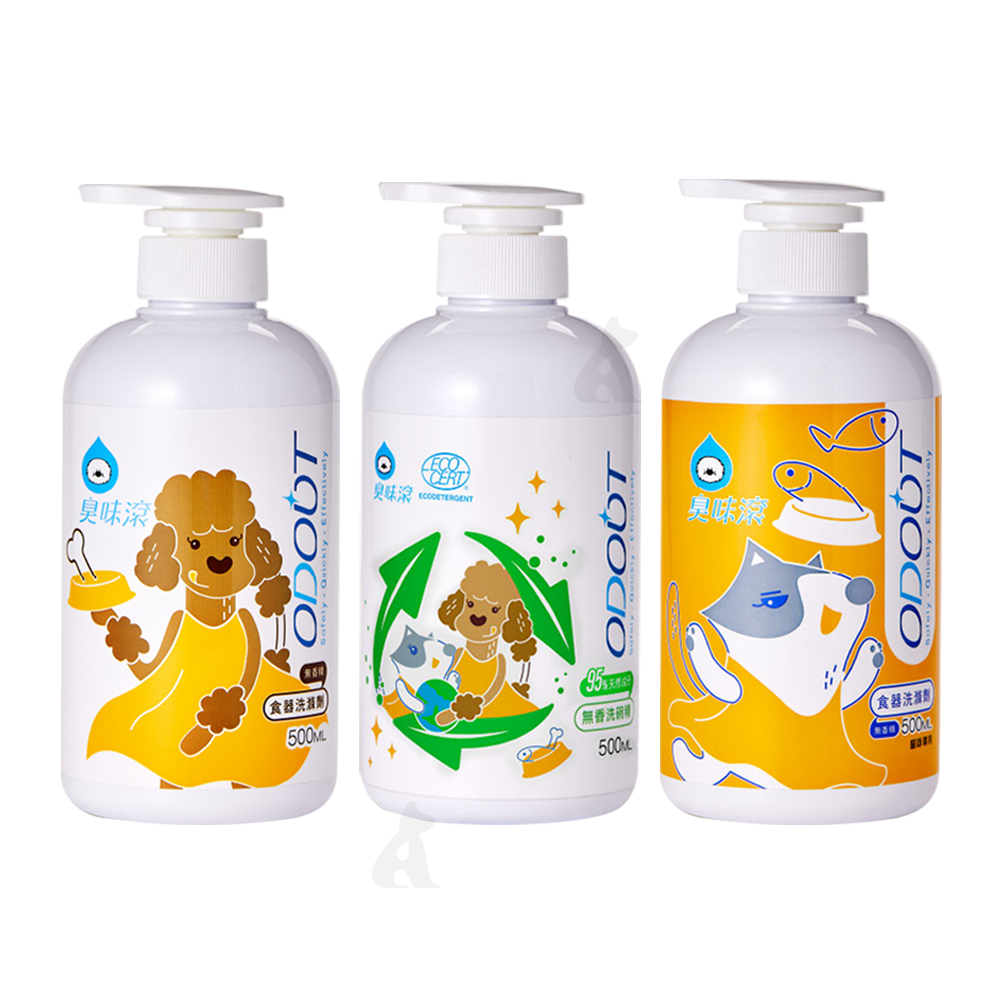 【8折優惠】ODOUT臭味滾 犬用 / 貓用 食器洗滌劑 寵物專用天然洗碗精 500ml
