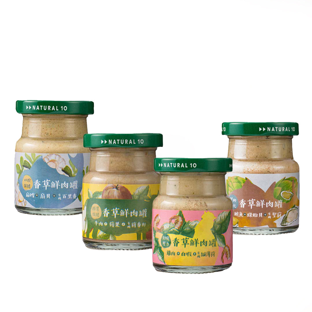 NATURAL10自然食 香草鮮肉罐 犬貓適用 65g 台灣製造