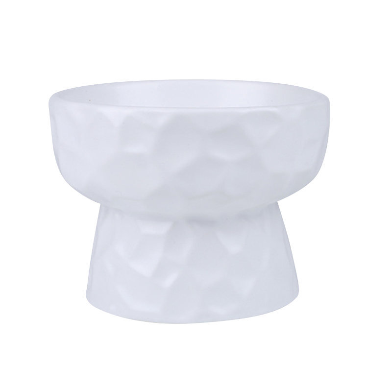 凹凸紋寵物陶瓷碗 斜口 / 平口 4色