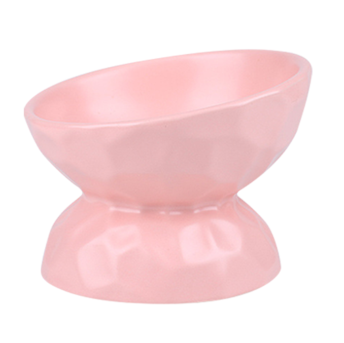 凹凸紋寵物陶瓷碗 斜口 / 平口 4色