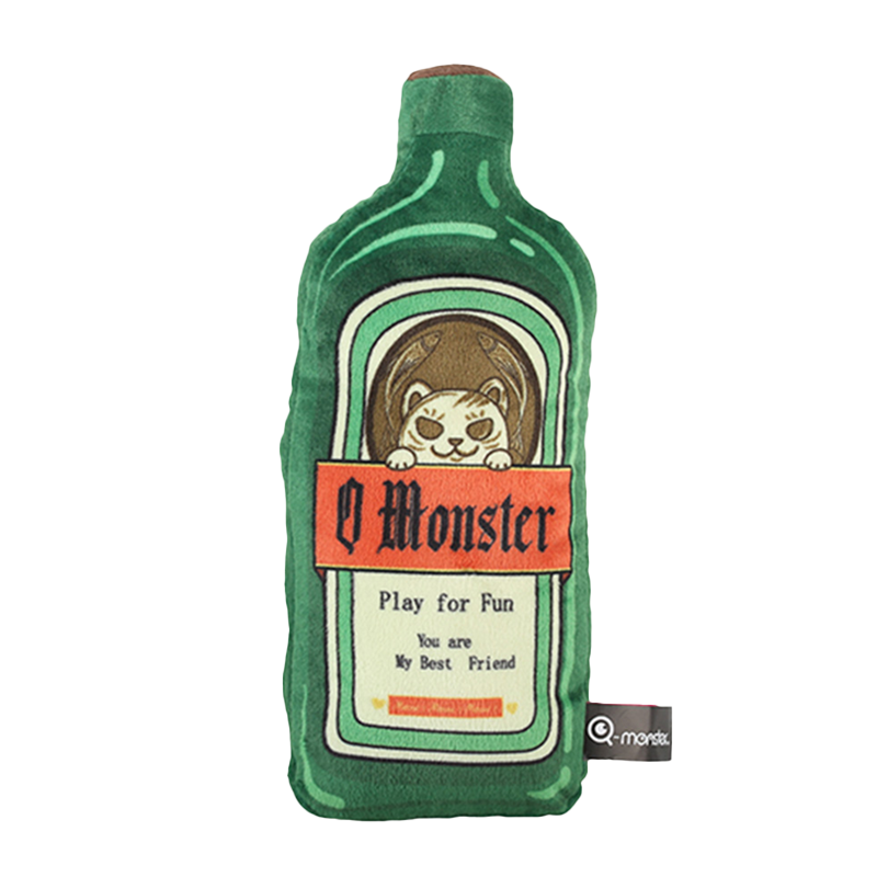 Q-MONSTER 貓酒系列寵物玩具 貓薄荷抱枕 貓抱枕