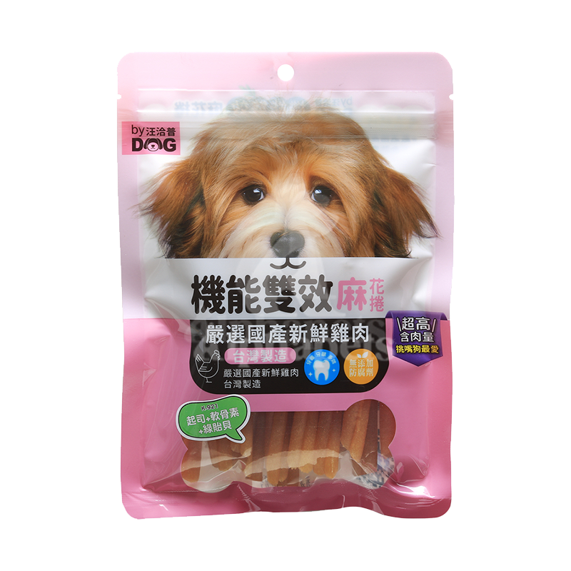 By Dog 汪洽普 機能雙效麻花捲潔牙棒 四種口味 200g / 袋