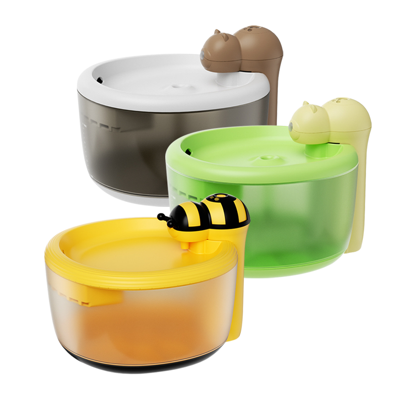 AIWO 艾窩 小熊 / 小蜜蜂寵物無線飲水機 自動飲水器 四層過濾芯 2.2L