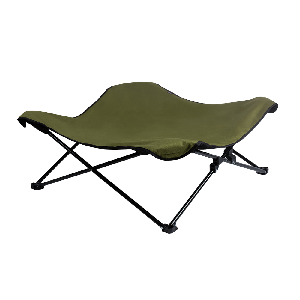 BlackDoggy 寵物戶外防潑水摺疊行軍床 / 專用睡墊 寵物床