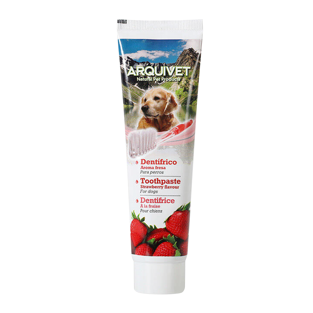西班牙 ARQUIVET arquifresh 可食性寵物牙膏 草莓/薄荷 100g