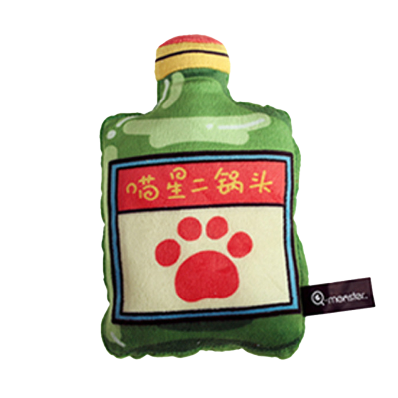 Q-MONSTER 貓酒系列寵物玩具 貓薄荷抱枕 貓抱枕