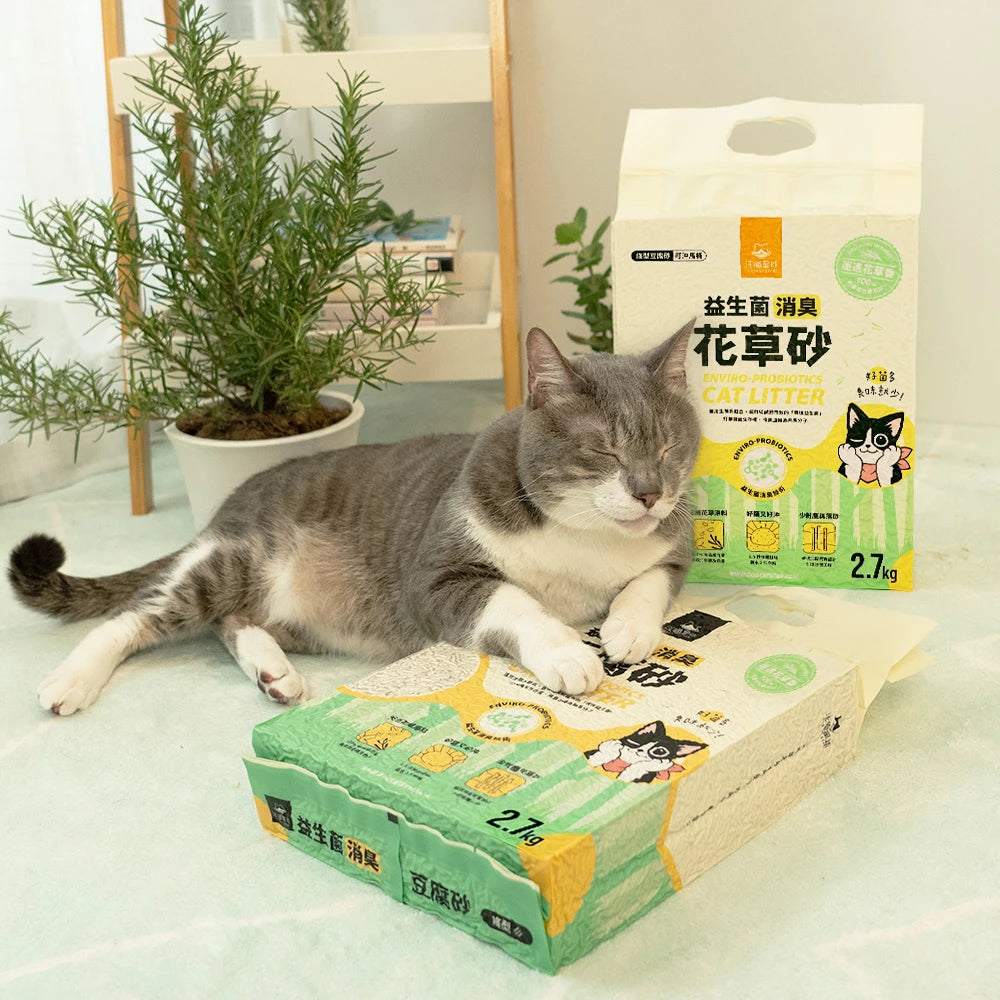 DogCatStar 汪喵星球 益生菌消臭豆腐砂2.7kg