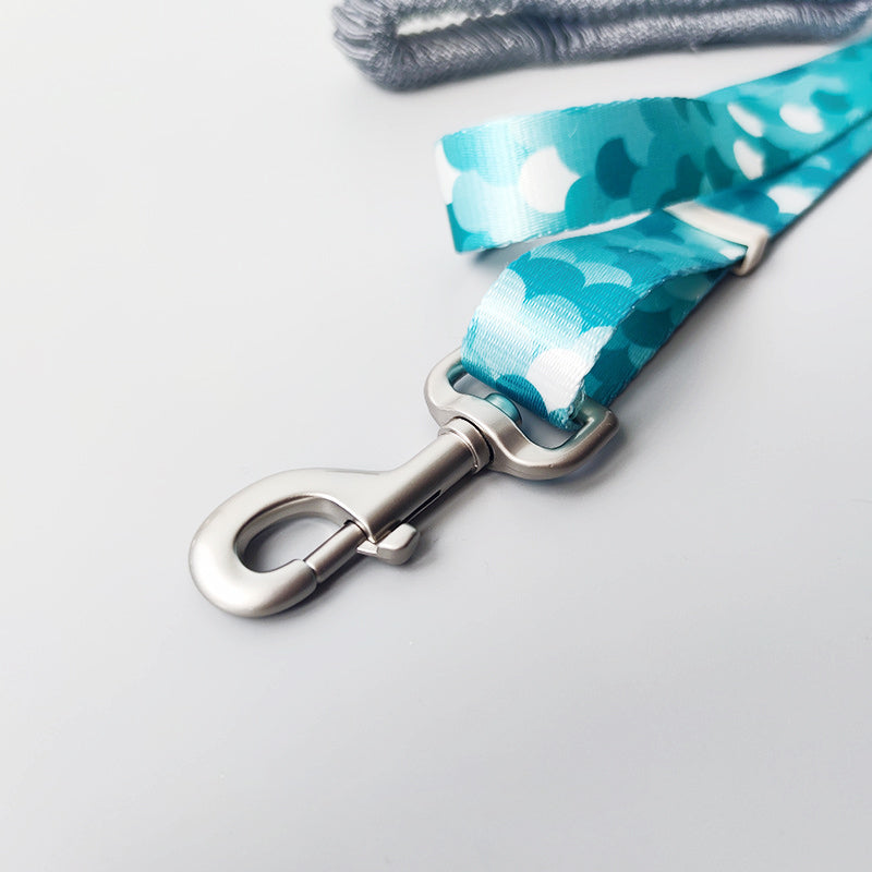 Felizpaws 狗狗彈性伸縮印花牽繩 紅黑 / 藍綠