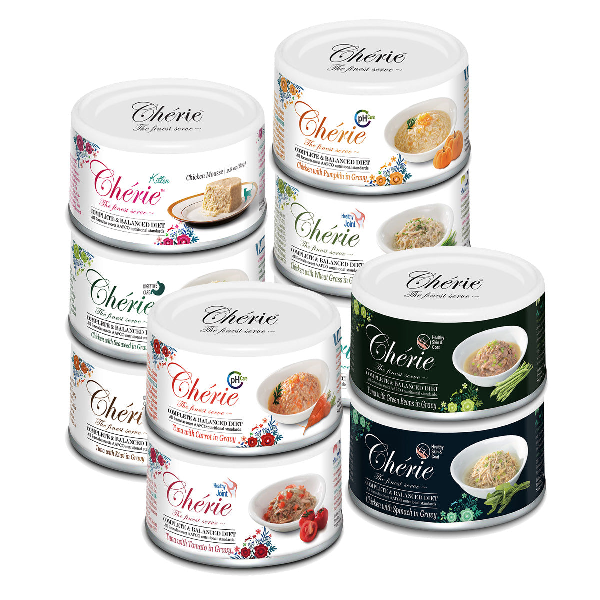 Cherie法麗 全營養主食罐系列 皮毛保健 泌尿道保健 腸胃保健 關節保健 80g